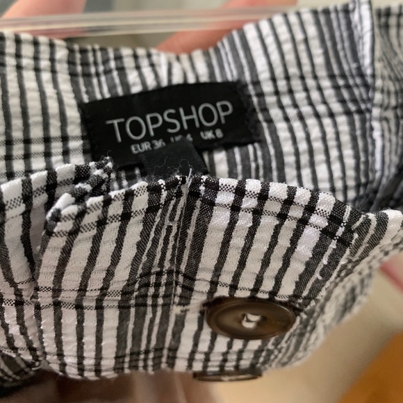 Topshop plaid checkered button pants - Picture 4 of 5